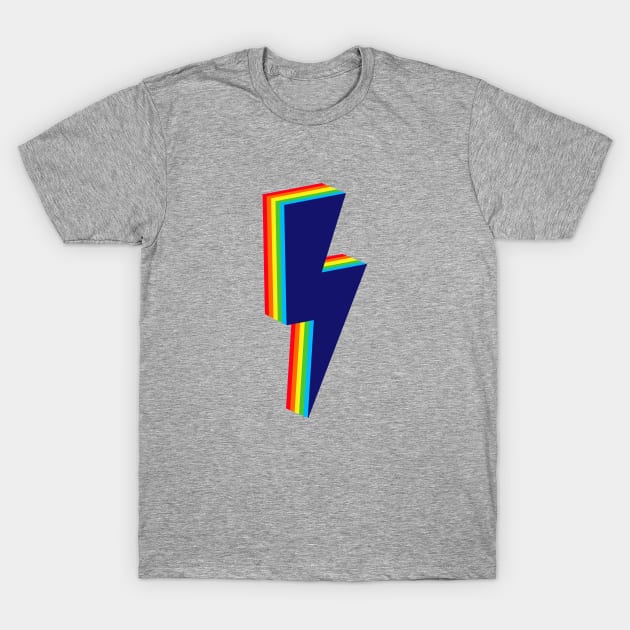 Rainbow Layered Lightning Bolt Rainbow T Shirt TeePublic